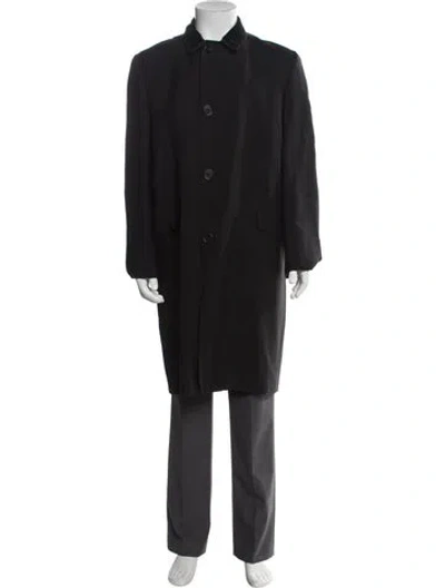 Pre-owned Aquascutum Vintage Wool Trench Coat In Gray