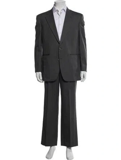 Pre-owned Aquascutum Virgin Wool Two-piece Suit In Gray