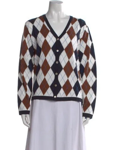 Pre-owned Aquascutum V-neck Sweater In Multi