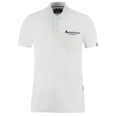 Aquascutum White Cotton Polo Men's Shirt
