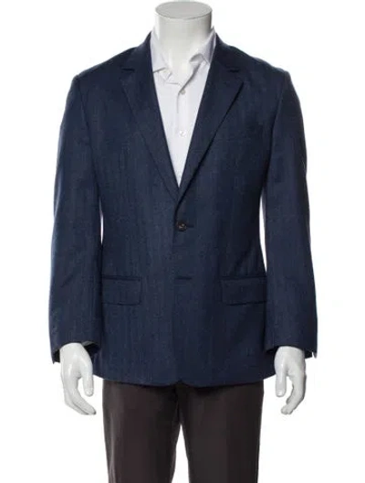 Pre-owned Aquascutum Wool Blazer In Blue