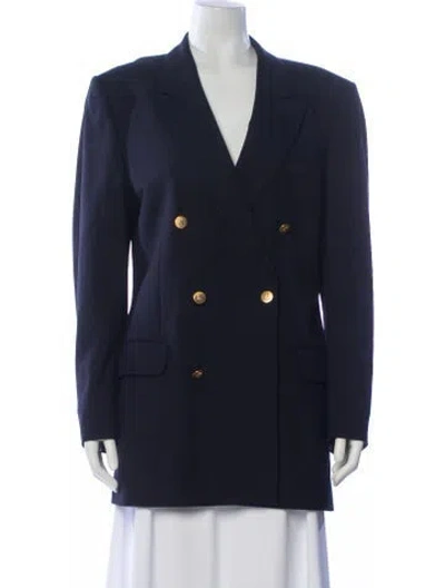 Pre-owned Aquascutum Wool Blazer In Blue