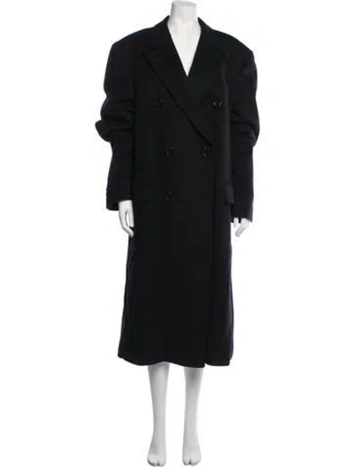 Pre-owned Aquascutum Wool Coat In Black