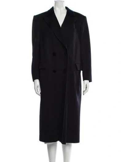 Pre-owned Aquascutum Wool Coat In Blue