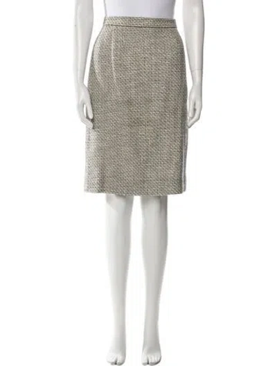 Pre-owned Aquascutum Wool Knee-length Skirt In Neutral