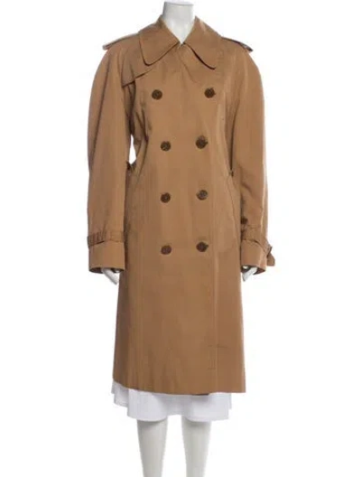 Pre-owned Aquascutum Wool Trench Coat In Brown