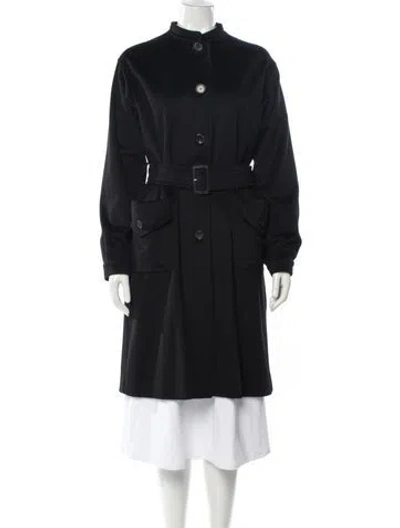 Pre-owned Aquascutum Wool Trench Coat In Gray