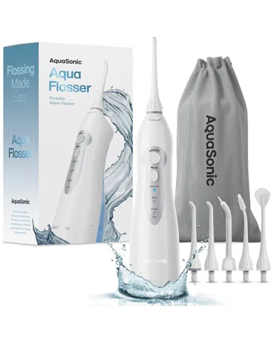 Aquasonic Aqua Flosser Professional Rechargeable Water Flosser + 4 Tips