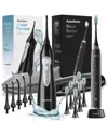 Aquasonic Black Series Toothbrush & Black Aqua Flosser In Black