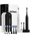 Aquasonic Duo Dual Handle Ultra Whitening 40,000 Vpm Wireless Charging Electric Toothbrushes
