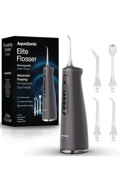 Aquasonic Elite Rechargeable Water Flosser In Gray
