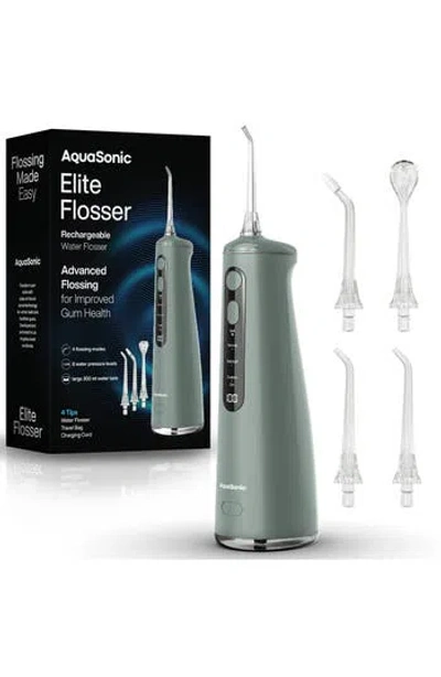 Aquasonic Elite Rechargeable Water Flosser In Green