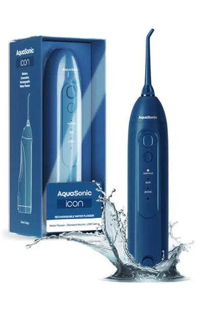 Aquasonic Icon Electric Rechargeable Water Flosser In Blue