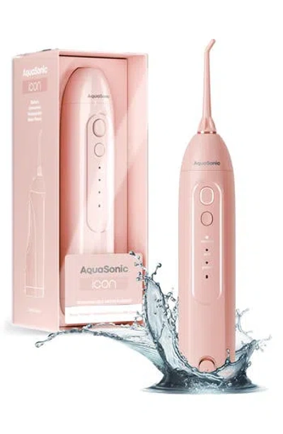 Aquasonic Icon Electric Rechargeable Water Flosser In Pink