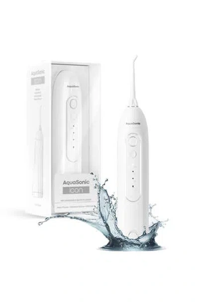 Aquasonic Icon Electric Rechargeable Water Flosser In White