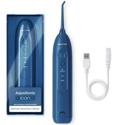 Aquasonic Icon Rechargeable Water Flosser - Navy In Blue
