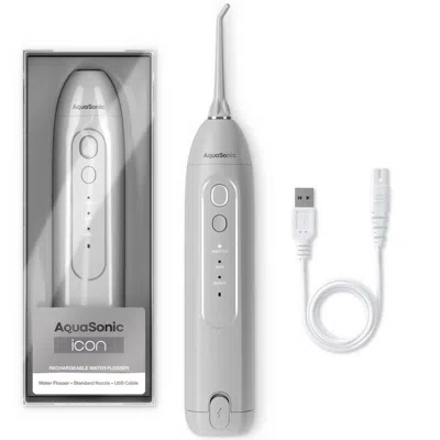 Aquasonic Icon Rechargeable Water Flosser - Silver