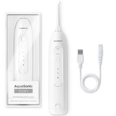 Aquasonic Icon Rechargeable Water Flosser - White