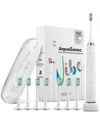 Aquasonic Vibe Ultrasonic Whitening Toothbrush + 8 Dupont Brush Heads + Case
