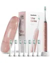 Aquasonic Vibe Ultrasonic Whitening Toothbrush + 8 Dupont Brush Heads + Case