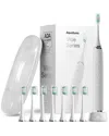 Aquasonic Vibe Ultrasonic Whitening Toothbrush + 8 Dupont Brush Heads + Case