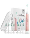 AQUASONIC AQUASONIC VIBE ULTRASONIC WHITENING TOOTHBRUSH + 8 DUPONT BRUSH HEADS + CASE