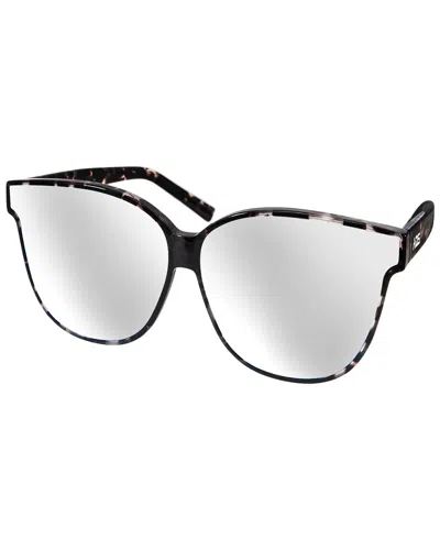 Aquaswiss Aqs Women's Iris 65mm Polarized Sunglasses In Black