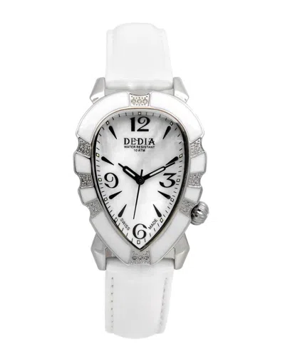 Aquaswiss Dedia By  Women's Lily Tea Diamond Watch In White