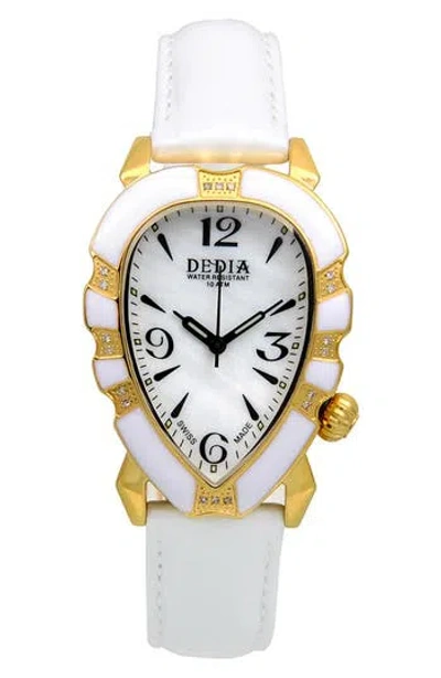 Aquaswiss Lily Tea Two-tone Diamond Dial Watch, 30mm In White
