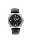 Aquaswiss Men's 42mm Stainless Steel Leather Strap Analog Watch In Black