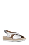 Aquatalia Adelina Crisscross Slingback Sandal In Silver