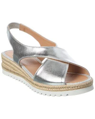 Aquatalia Adelina Waterproof Leather Espadrille Sandal In Animal Print