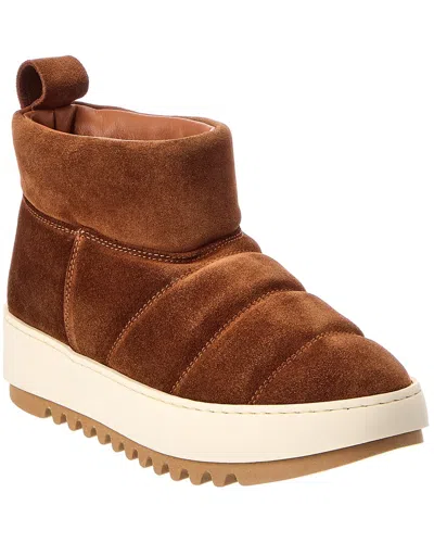 Aquatalia Alcee Mini Suede Boot In Brandy Suede