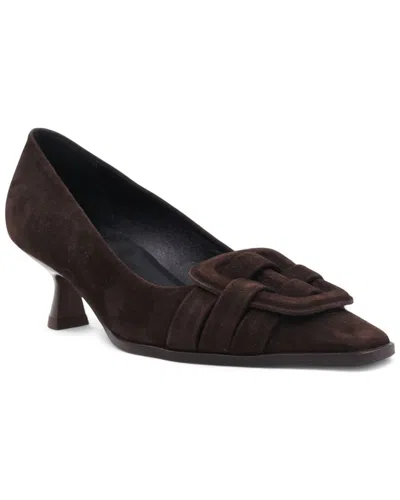 Aquatalia Aloha Waterproof Suede Pump In Brown