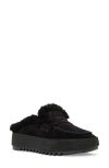 Aquatalia Amata Genuine Shearling Lined Mule In Black