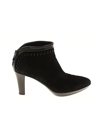Pre-owned Aquatalia Ankle Boots In Black