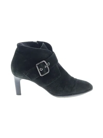Pre-owned Aquatalia Ankle Boots In Black