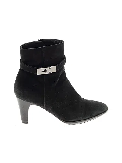 Pre-owned Aquatalia Ankle Boots In Black
