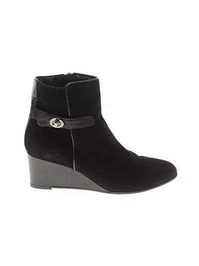 Pre-owned Aquatalia Ankle Boots In Black