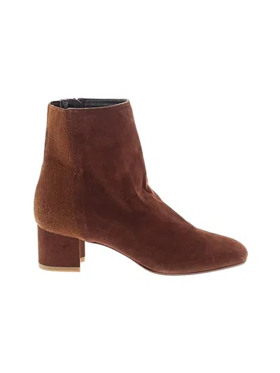 Pre-owned Aquatalia Ankle Boots In Brown