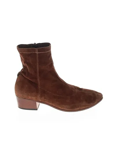 Pre-owned Aquatalia Ankle Boots In Brown