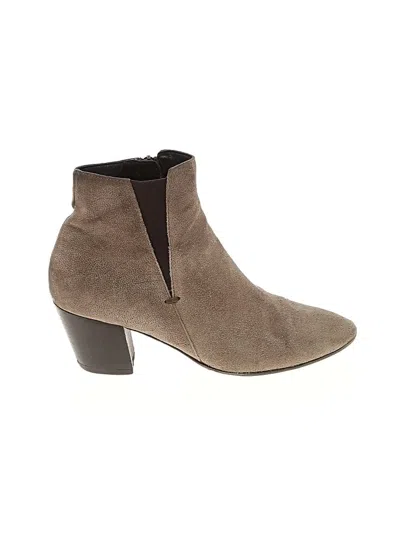 Pre-owned Aquatalia Ankle Boots In Brown