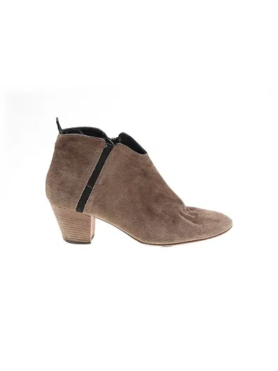Pre-owned Aquatalia Ankle Boots In Gray