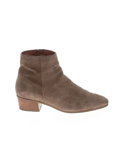 Pre-owned Aquatalia Ankle Boots In Tan