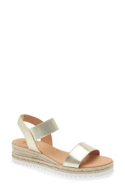 Aquatalia Avina Espadrille Wedge Sandal In Gold