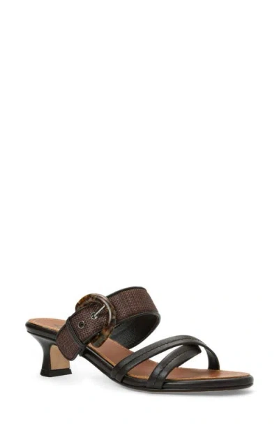 Aquatalia Bambi Weatherproof Kitten Heel Slide Sandal In Brown