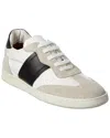 Aquatalia Biagio Suede Sneaker In White
