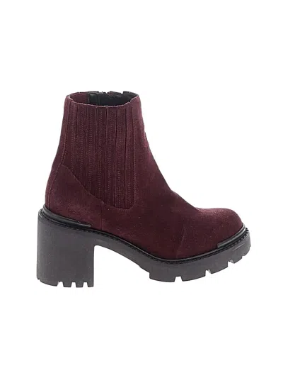 Pre-owned Aquatalia Boots In Burgundy