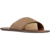 Aquatalia Britt Water Repellent Slide Sandal In Brown