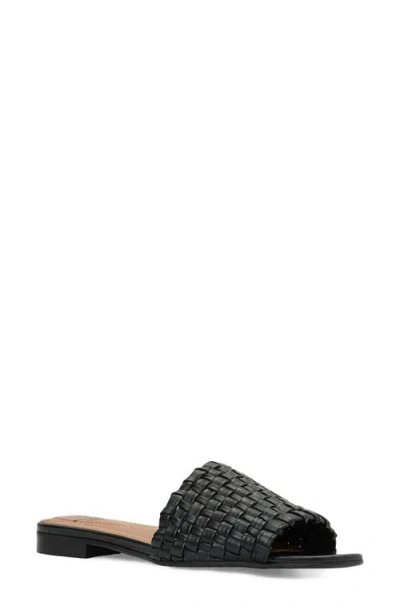 Aquatalia Brunello Weatherproof Slide Sandal In Black